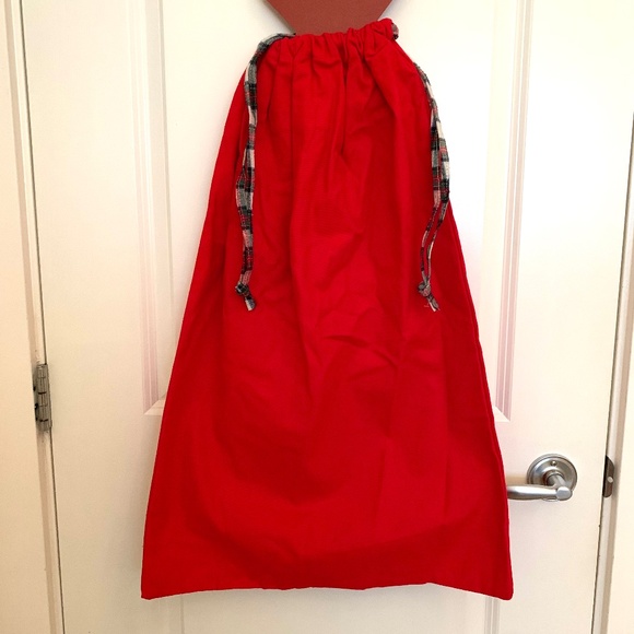 Large Festive Reindeer Red Cotton Gift Bag - Picture 7 of 8